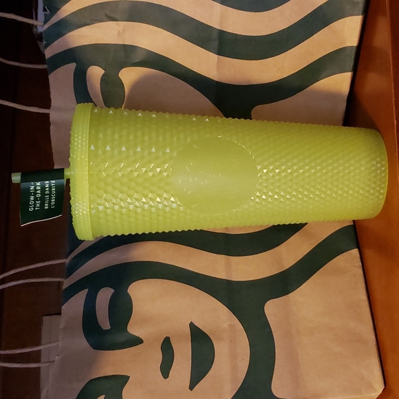 Starbucks Fall 2022 Glow in the dark Lemongrass bling 24 oz. & 16 oz Cold Cup - Picture 2 of 7